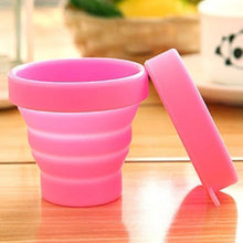 Load image into Gallery viewer, Protable Folding Gargle Cup Solid Color Water Silicone Cups For Outdoor Travel Drinkware Tools LAD-sale