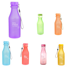 Load image into Gallery viewer, 550ml Leak-Proof Sports Water Bottle Large Capacity Plastic Bottle Bicycle Camping Sports Bottle Drinkware Cover Lip BPA