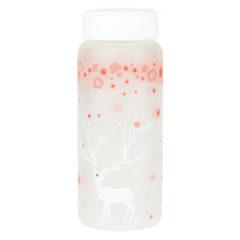 Load image into Gallery viewer, Sakura Swallow Frost Glass Water Bottle with Sleeve 430ml Elk Bottles Creative Camping Sport Bottle Tour Drinkware Dropshipping
